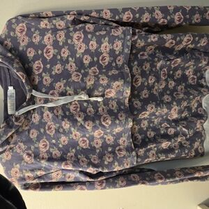 Floral Hoodie with Pink Roses